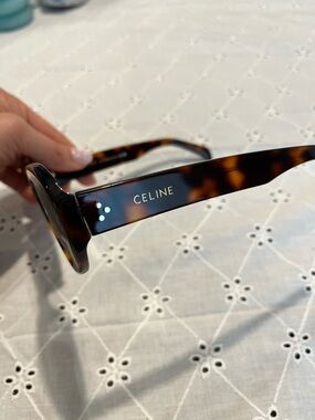 READ DESCRIPTION Celine Tortoise Acetate Sunglasses - Dark Brown & Amber